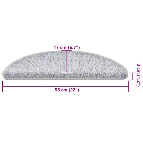 Vaaleanharmaa porrasmatot Artimisiea 56x17x3cm (30 kpl)