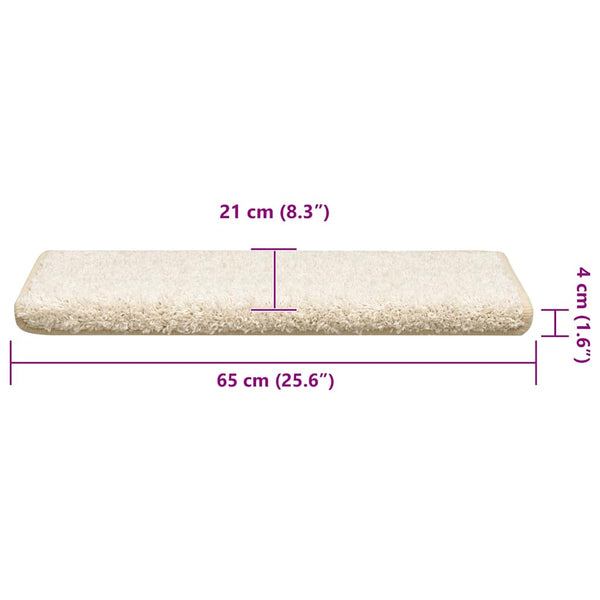 Valkoinen porrasmatot Vitold 65x21x4cm (30 kpl)