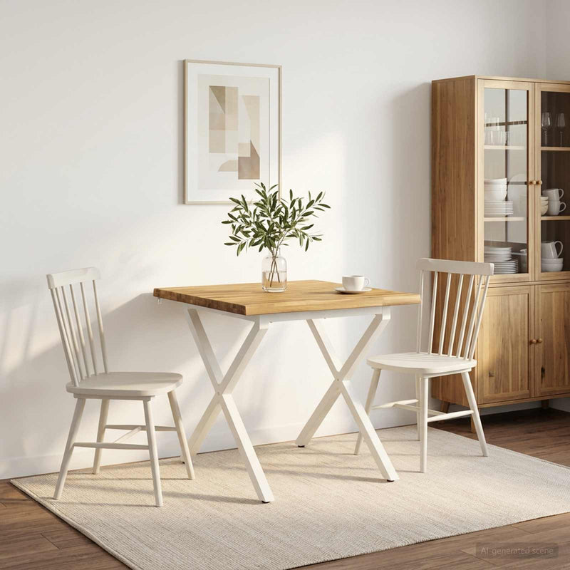 Elävä Reunakynttiläruokapöytä 90 x 90 x 75 cm Tiheä akasiapuu