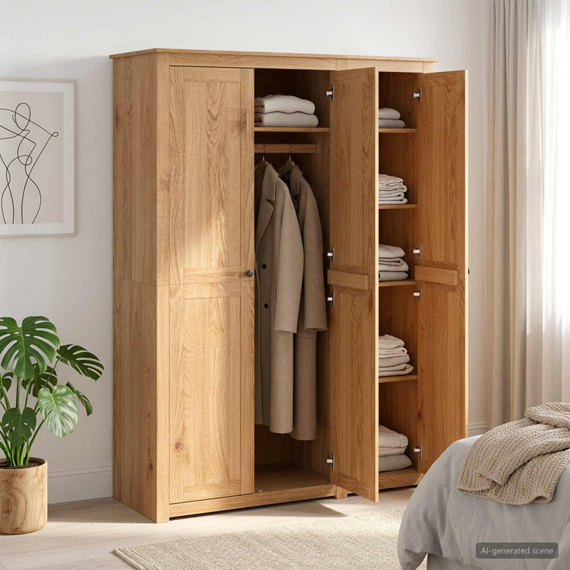 Vaatekaappi PANAMA Hunaja 131,5 x 50 x 185 cm Täysi mänty