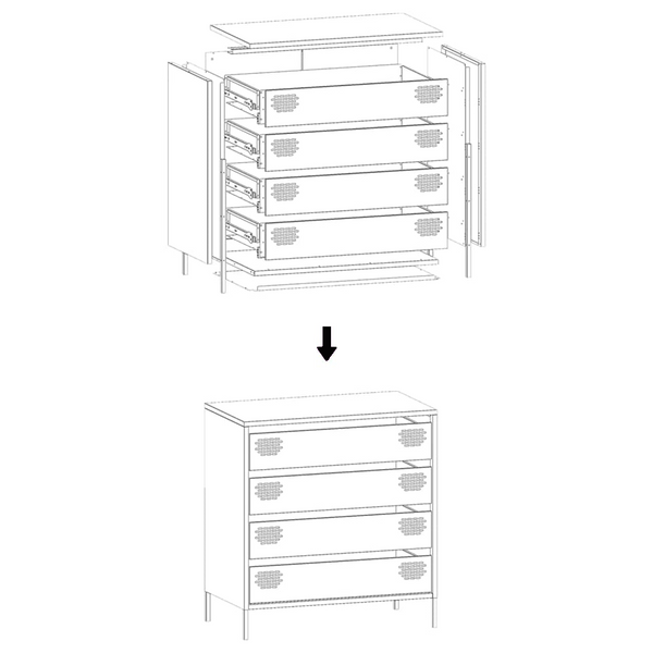 Antrasiitti senkki Neaga 68x39x73,5cm (kylmävalssattu teräs)