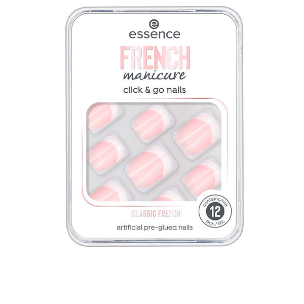 French manikyyri click & go kynnet keinotekoiset kynnet #01-classic french - ESSENCE