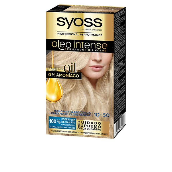 Oleo intense ammoniakiton hiusväri #10.50 - vaalea tuhkablondi 5 kpl - SYOSS