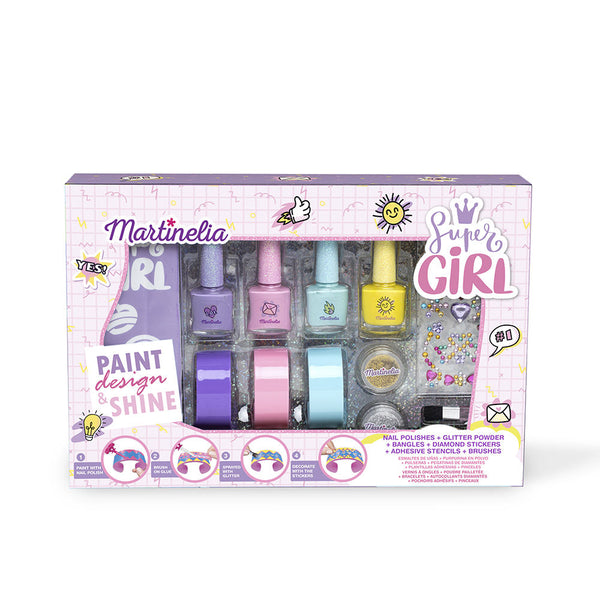 Super girl nails & bracelet erä 13 kpl - MARTINELIA
