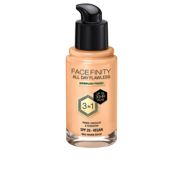 Facefinity all day flawless 3 in 1 -meikkivoide #w62-warm beige 30 ml - MAX FACTOR