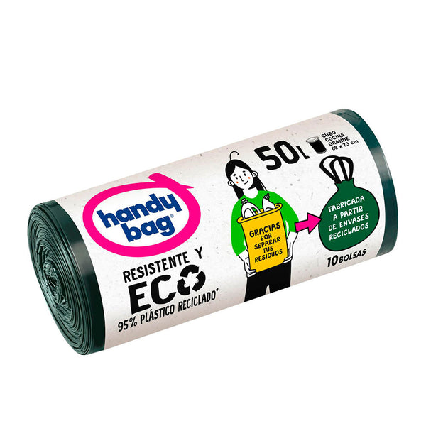 Handy bag reciclada kestävä roskapussi 50 litraa 10 kpl - ALBAL
