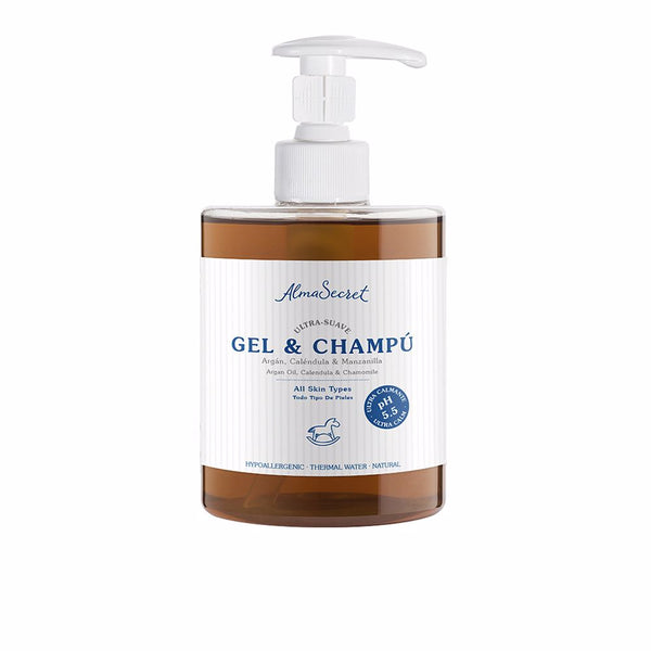 Gentle gel-shampoo arganin, kehäkukan ja kamomillan kanssa 500 ml - ALMA SECRET