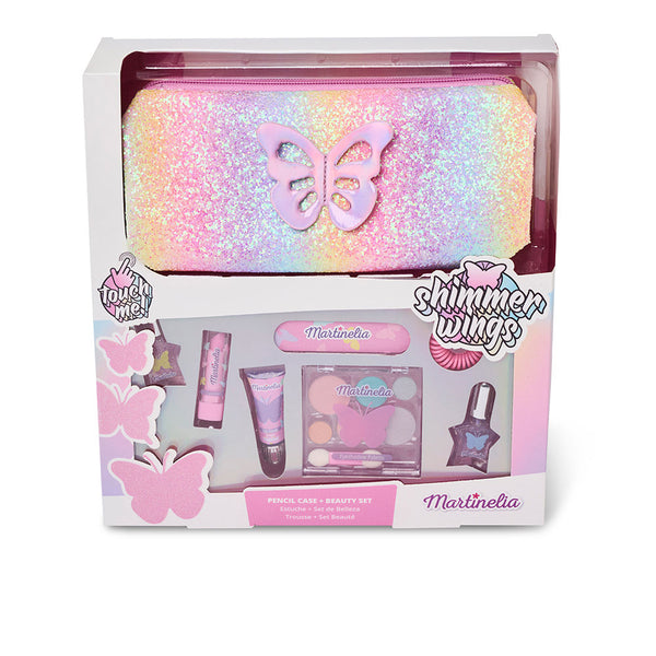 Shimmer wings pencil case & beauty set setti 8 kpl - MARTINELIA