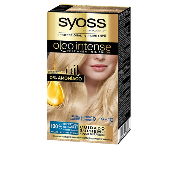 Oleo intense ammoniakiton hiusväri #9.10-kiiltävä blondi 5 kpl - SYOSS