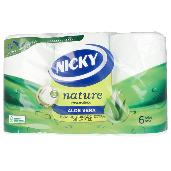 Nature aloe vera wc-paperi 3 kerrosta 6 kpl - NICKY