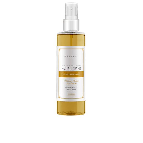 Elinvoimaistava ja ikääntymistä vastaan taisteleva facial toner, jossa on kehäkukkaa & granaattiomenaa, 200 ml - ALMA SECRET