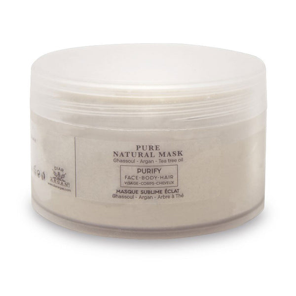 Natural mask pure arganöljy ja ghassoul 200 ml - DIAR ARGAN