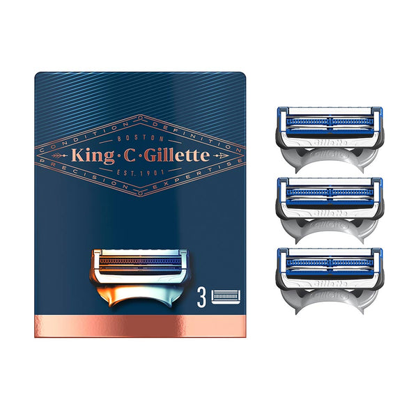 Gillette king kaulan partaterät 3 kasettia - GILLETTE