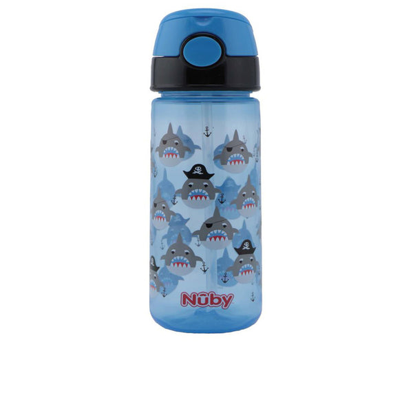 Muki, jossa on nappi ja pehmeä pilli, 3 vuotta+ #blue 540 ml 1 kpl - NÛBY
