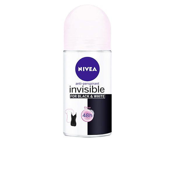 Black & white invisible deodorantti roll-on 50 ml - NIVEA