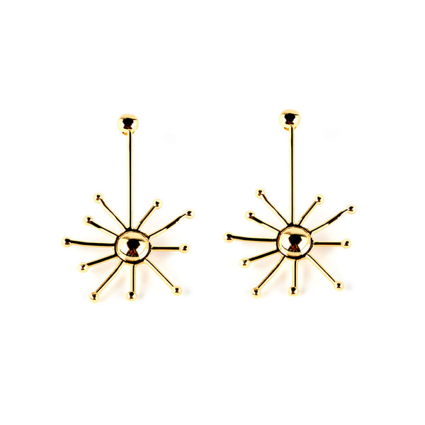 Sun Earrings #Shiny Gold 1 U