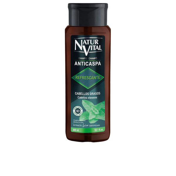 Men refreshing anti-dandruff shampoo rasvoittuville hiuksille 300 ml - NATUR VITAL