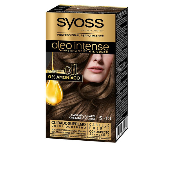 Oleo intense ammoniakiton hiusväri #5.10-vaaleanruskea 5 kpl - SYOSS