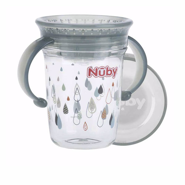 Taza mágica tritan™ kahvat 6m+ #gris 240 ml - NÛBY