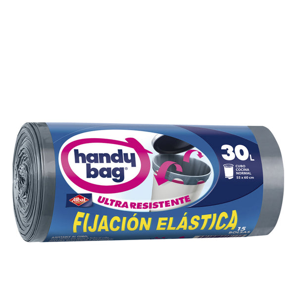 Handy bag elastic fixing roskapussi 30 litraa 15 kpl - ALBAL