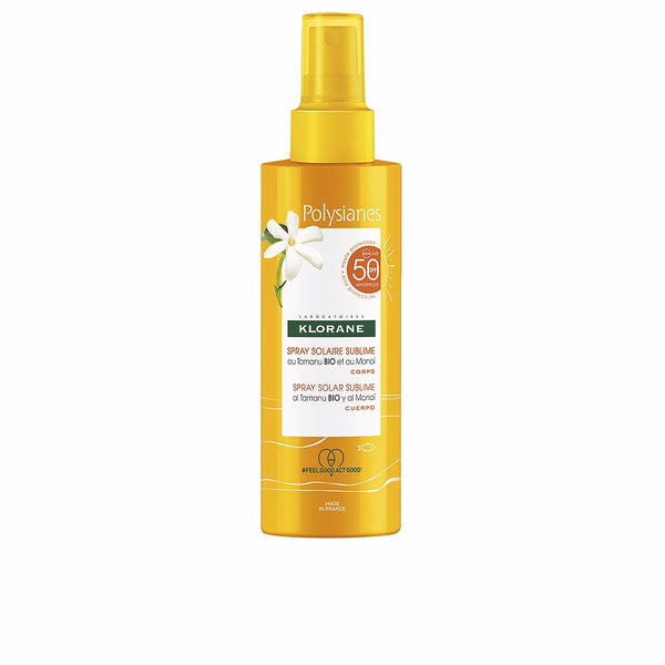 Polysianes monoï y tamanu bio kehosuihke aurinkosuoja spf50 200 ml - KLORANE