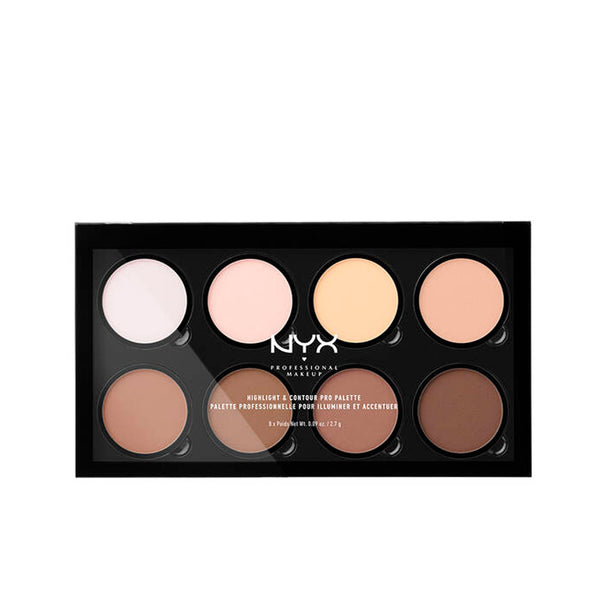 Highlight & contour pro -paletti 8 x 2,7 gr - NYX PROFESSIONAL MAKE UP