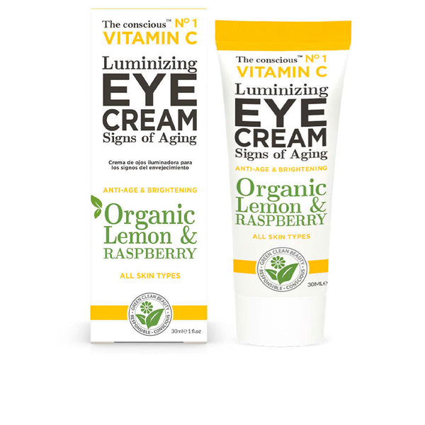 Vitamin c heleyttävä silmänympärysvoide luomu sitruuna & vadelma 30 ml - THE CONSCIOUS