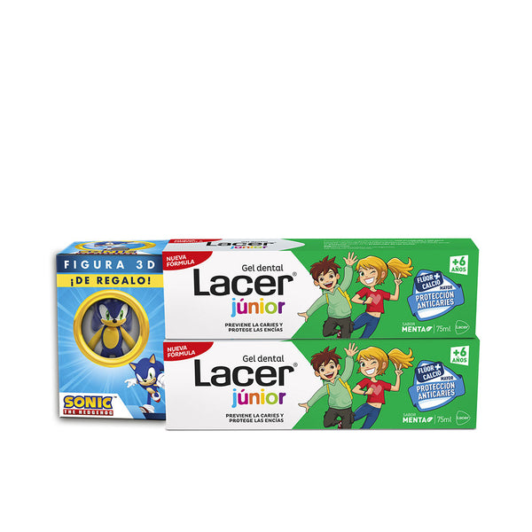Junior duo mint hammastahna + lahja 2 x 75 ml 2 kpl - LACER