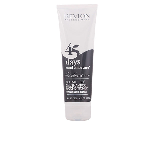 45 days 2in1 shampoo & conditioner säteileville tummille hiuksille 275 ml - REVLON