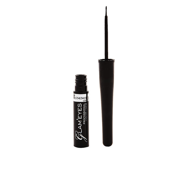 Glam'eyes professional nestemäinen silmänrajauskynä #001 - musta - RIMMEL LONDON