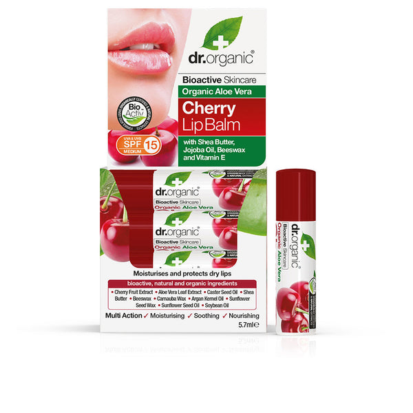 Aloe vera and cherry huulivoide spf15 5.7 gr - DR. ORGANIC
