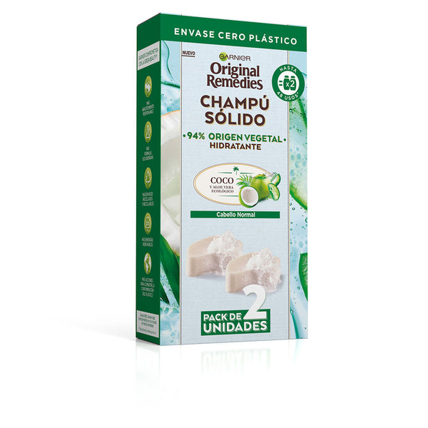 Original remedies kookos kosteuttava kiinteä shampoo 2 x 60 gr - GARNIER