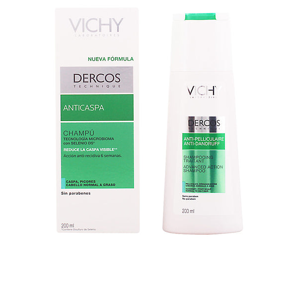 Dercos anti-pelliculaire rasvaisille hiuksille hoitoaineshampoo 200 ml - VICHY