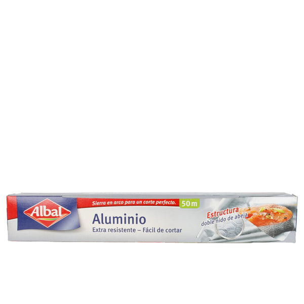 Papel aluminio erittäin kestävä helppo leikata 50 metriä - ALBAL