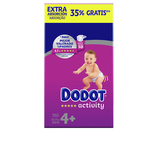Dodot activity extra koko 4+ vaipat 10-15 kg 104 kpl - DODOT