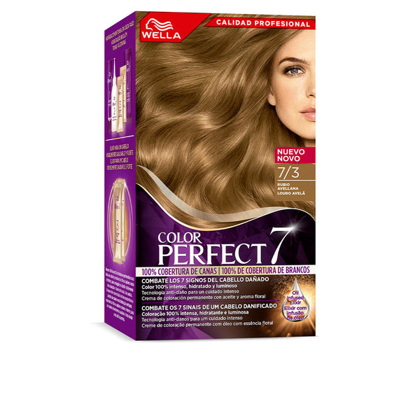 Wella color perfect 7 100% harmaan peittävyys #7/3-pähkinänvaalea 6 kpl - WELLA COLOR PERFECT 7