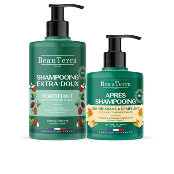 Extra-doux vahvistava shampoo 750 ml + hoitoaine 500 ml pakkaus 2 kpl - BEAUTERRA
