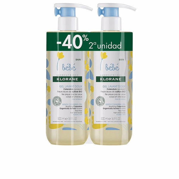 Bébé hellävarainen puhdistusgeeli lote 2 x 500 ml - KLORANE