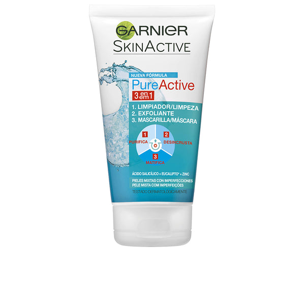 Pure active 3 in 1 puhdistusgeeli rasvaiselle iholle 150 ml - GARNIER