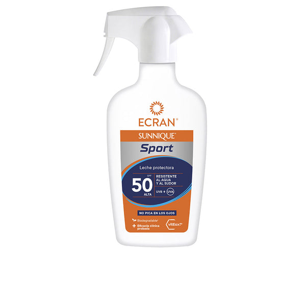 Ecran sunnique sport suojaava maitosuihke spf50 suihkupullo 270 ml - ECRAN