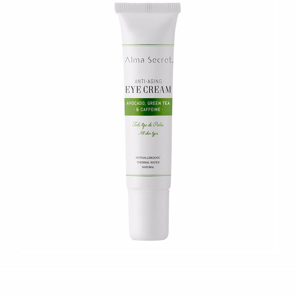 Eye cream antiedad avokadon, vihreän teen & kofeiinin kanssa 10 ml - ALMA SECRET