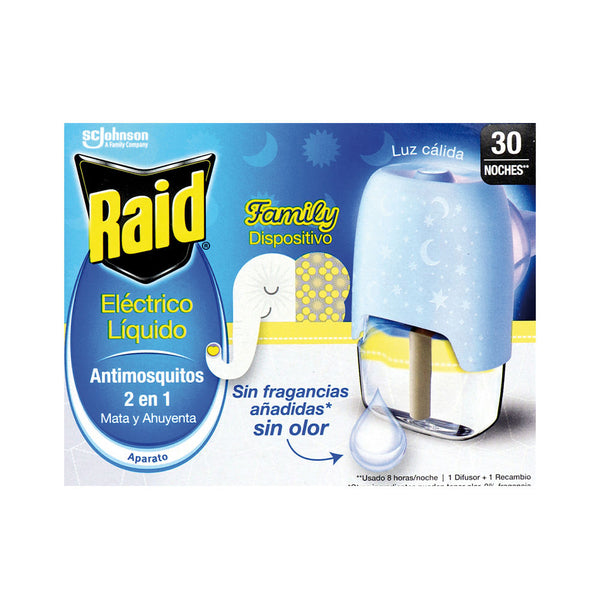 Family anti-mosquito laite + täyttöpakkaus 30 yöksi - RAID