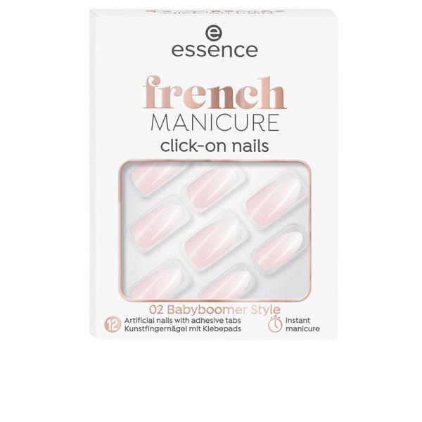 French manikyyri klikkaa keinotekoisia kynsiä #02-babyboomer tyyli 12 kpl - ESSENCE