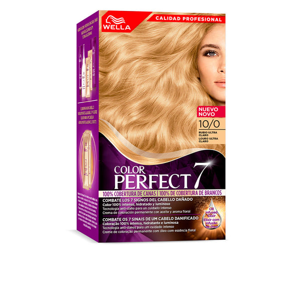 Wella color perfect 7 100% harmaan peiton #10/0-erittäin vaalea blondi 6 u - WELLA COLOR PERFECT 7