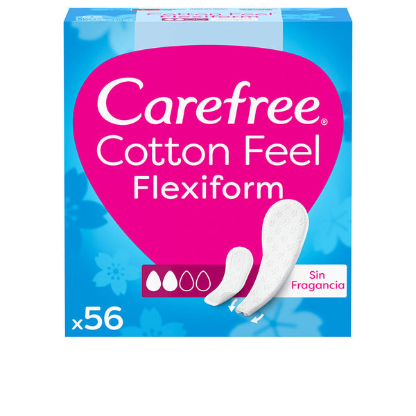 Carefree normal cotton - hengittävät, hajusteettomat, joustavat ja erittäin ohuet pikkuhousunsuojat 56 u - CAREFREE