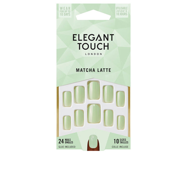 Core colour naulat liimalla, manteli #matcha latte, 24 kpl - ELEGANT TOUCH