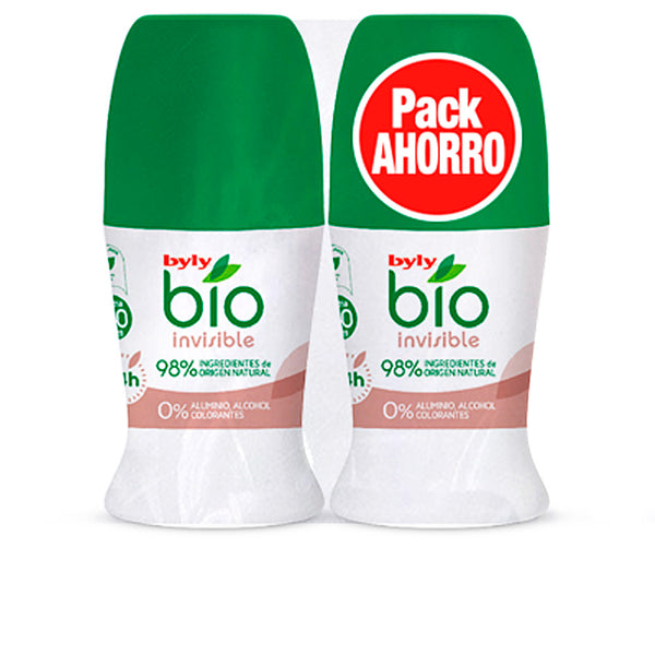 Bio natural 0% invisible deo roll-on erä 2 x 50 ml - BYLY