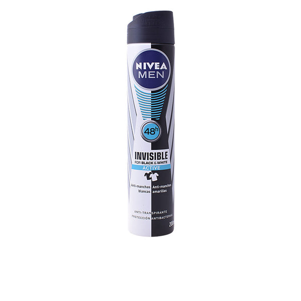 Men black & white active deodorantspray 200 ml - NIVEA