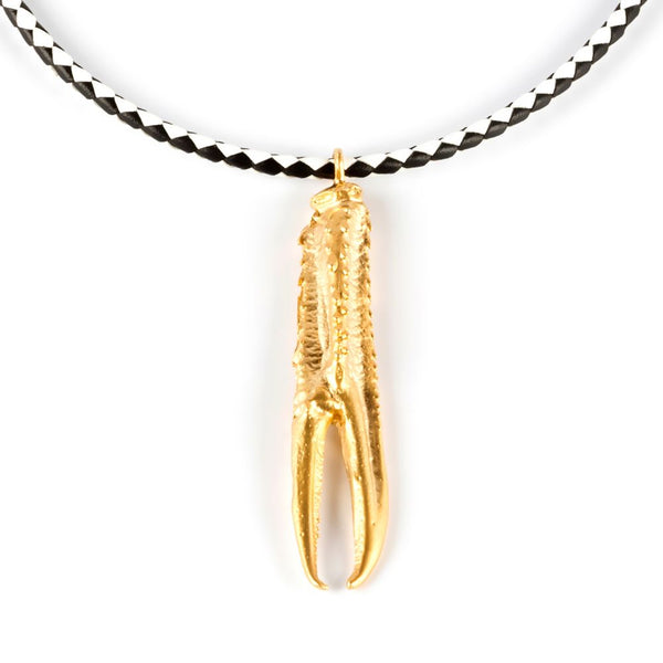 Tuent Luxe Black &Amp; White Necklace #Shiny Gold 1 U