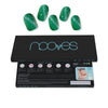 Jade glass premium glam gel nail sheets #cat eye green 20 kpl - NOOVES
